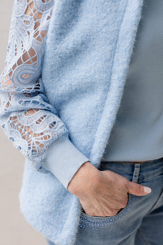 Pull Met Broderie Anette - Blauw